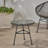 Grey Side Table With Long-Lasting And Tempered Glass Modern Top