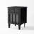 23"H Traditional Solid Wood Nightstand with Fluted Glass Door, Drawer-Left-102430248-102430244
