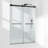62-67" W X 79" H Frameless Double Sliding Shower Door with 3/8" (10mm) Clear Tempered Glass, Shatter-Resistant Film & Installation Hole Locator-116574843