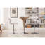 Upholstery Airlift Adjustable Barstool With Chrome Base, Set Of 2-304262865