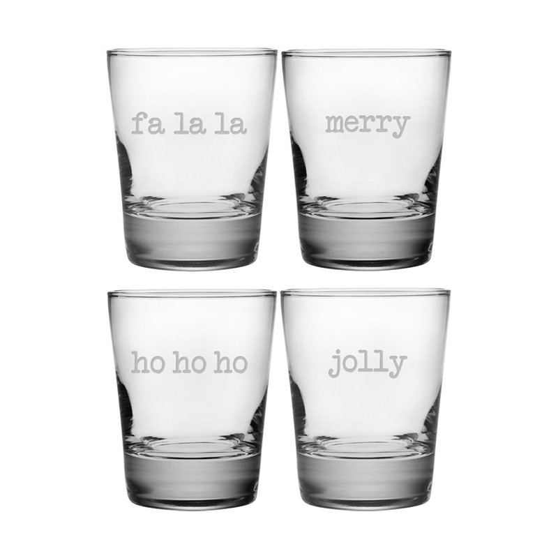 Ensemble de verres 13 oz. fa la la. 4 pièces