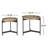 Milda Solid Wood Tray Top Nesting Tables