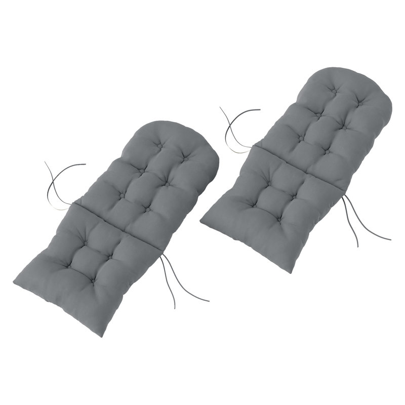 Ensemble de 2 coussins de chaise d'extérieur Adirondack Outsunny