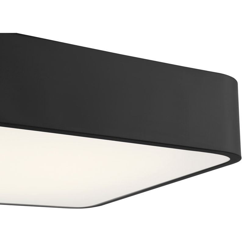 Granada LED Flush Mount, Black, 3.25" H x 16" W x 16" D, 3000K