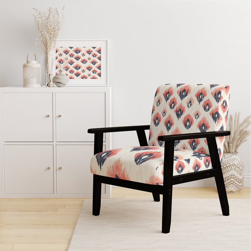 Chaise rembourrée French Country, Accoudoirs carrés noirs