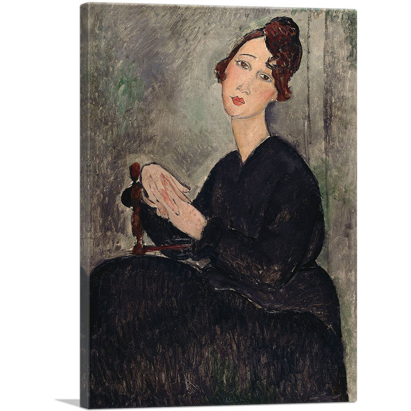 «Portrait of Dedie» par Amedeo Modigliani, reproduction d'art sur toile tendue, H 40 po x l 26 po x P 1,5 po