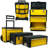 Stalwart Portable Tool Box with Wheels Stackable 3-in-1 Tool Chest Foldable Comfort Handle and Latches