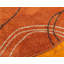 Tapis terre cuite à motif abstrait Lilla-22946898