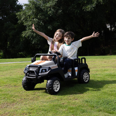 24V 4-Seater Kids Ride-On Truck with Remote Control and LED Lights
