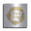 «Seasons Greetings Gold Wreath» par Cindy Jacobs, art mural en métal-73719696