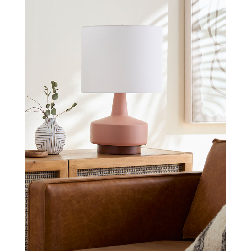 Minta Nerra Table Lamp, White, Pink