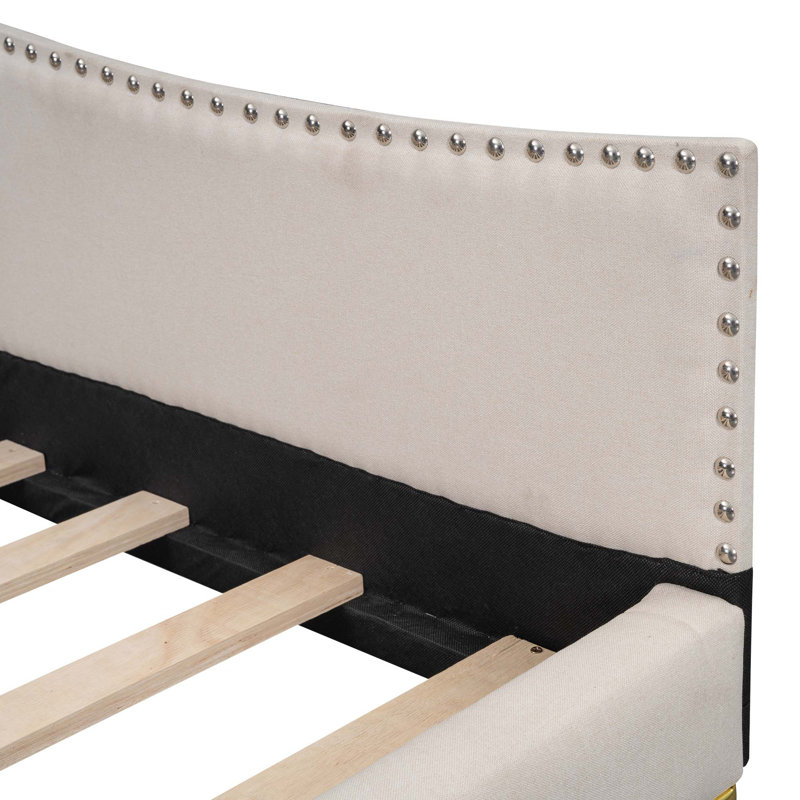 Ruthlene Upholstered Daybed Bed, Full/Double, Beige