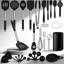 Ensemble d'ustensiles de cuisine 43 pièces en silicone avec poignées et support en acier inoxydable, outils de cuisson résistants à la chaleur pour batterie de cuisine antiadhésive-124851432