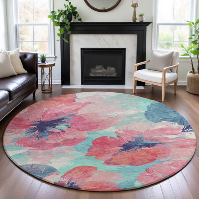 Tapis floral lavable à la machine Premium AMF1554