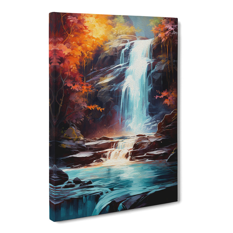 Waterfall Abstract No.3 - Wrapped Canvas, 50cm H x 35cm W x 3cm D