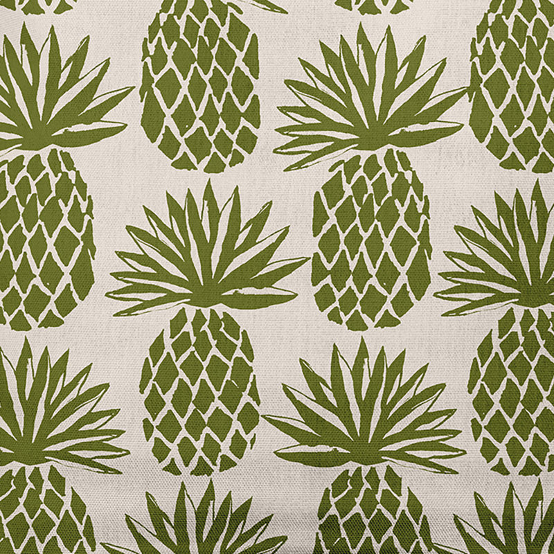 Coussin intérieur / extérieur Pineapple Stripes, 14 po x 20 po, Olive