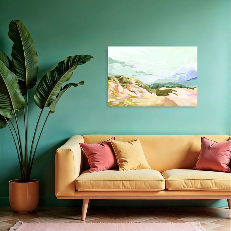 Some Fresh Air Dreamy Impressionist Peaceful Coastal Wall Art Print 1 Piece Wrapped Canvas Wall Art, 60.96cm H x 91.44cm W
