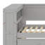 Lit de jour avec tablettes de rangement, tiroirs, lit gigogne, station de charge, lumière DEL, bureau et armoire-896275829