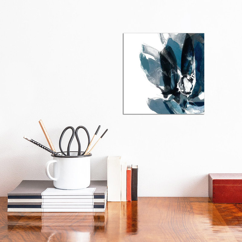 Blue Exclusion IV by Jennifer Goldberger - Wrapped Canvas Painting, 30.48cm H x 30.48cm W x 1.91cm D