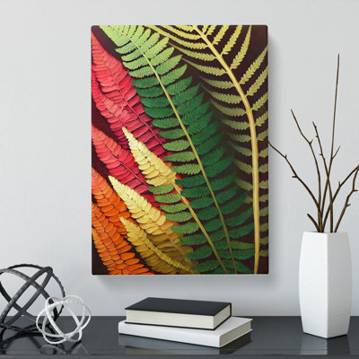 Tharptown Fern Leaf Colours - Wrapped Canvas