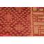 Tapis rouge / doré en laine noué à la main de style oriental rectangulaire 5 pi 11 po x 8 pi 4 po Brame