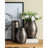 9.5x5.5x12" Aluminum Layered Chisel Oval Vase