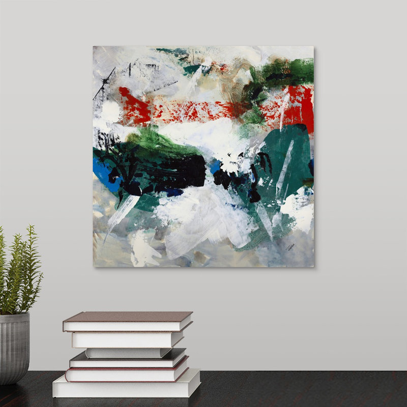 « escape i », peinture sur toile, Toile tendue, H 12 po x l 12 po x P 1,25 po