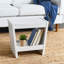 Tabouret moderne en bois massif à lattes avec tablette de rangement-67952860