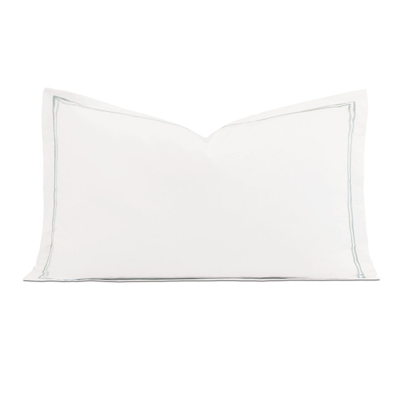 Enzo Cotton Pillow Sham, White/Silver, King