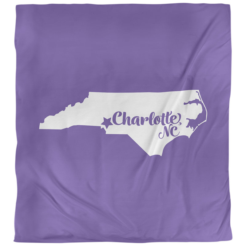 Housse de couette charlotte caroline du nord, Housse de couette pour très grand lit, Mauve, Microfibre
