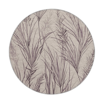 Tapis d'intérieur et d'extérieur gris Botanical