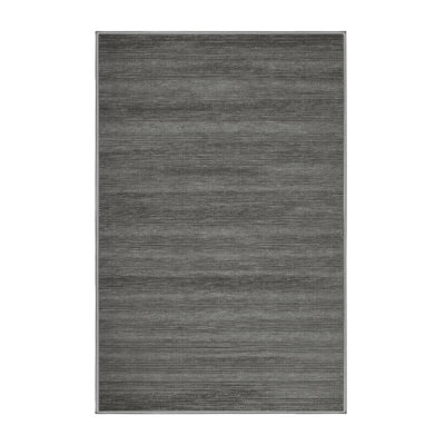 Tapis gris uni lavable à la machine