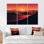 Désert, lever de soleil, horizon sur la planète Mars III - désert, art mural