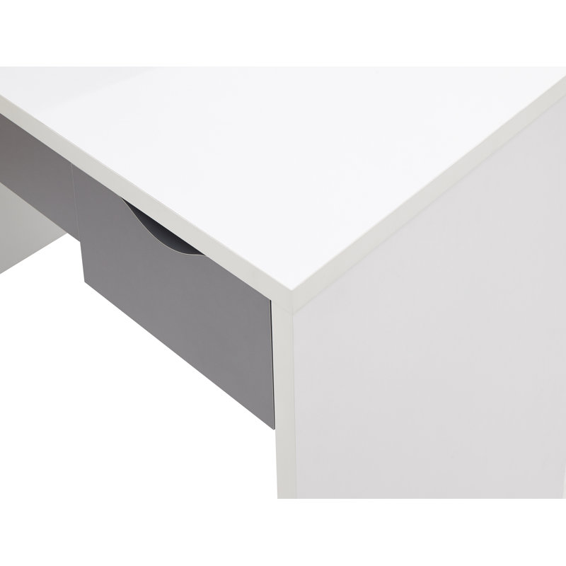 Derun Dressing Table with Mirror, White
