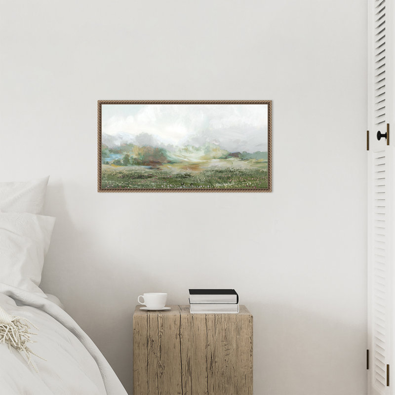 «Serene Morning Meadow Scene» par PI Studio, reproduction d'art sur toile encadrée