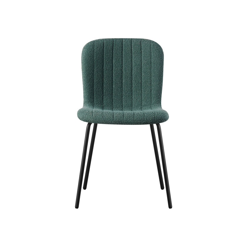 Linen Fabric Dining Chairs Upholstered Chairs, Green, Set Of 6