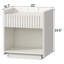 Table de chevet cannelée avec station de charge, table d'appoint moderne 22 po avec tiroir, rangement ouvert, table de chevet pour chambre à coucher, salon, blanc-2084150562