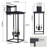 4-Light Black Outdoor Wall Lantern Sconce With Clear Glass-1094626545