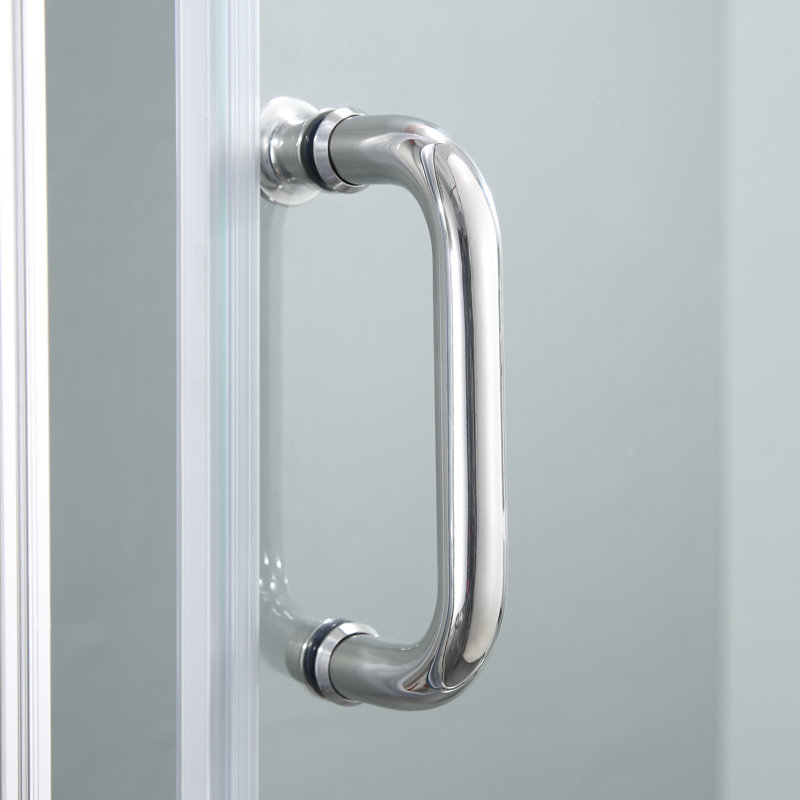Porte de douche coulissante simple sans cadre H 72 po x l 48 po, Chrome poli