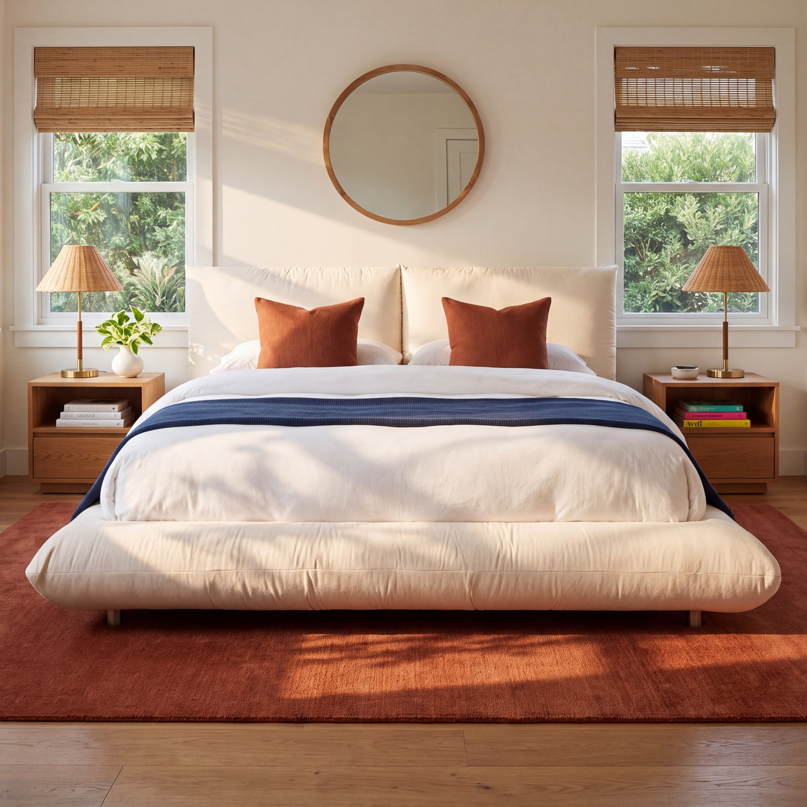 Riata Linen Upholstered Bed, Queen