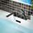 Widespread Deck Mount Roman Tub Faucet With Hand Shower, Two-Handle 4-Holes Bathtub Shower Faucet Set-102673603