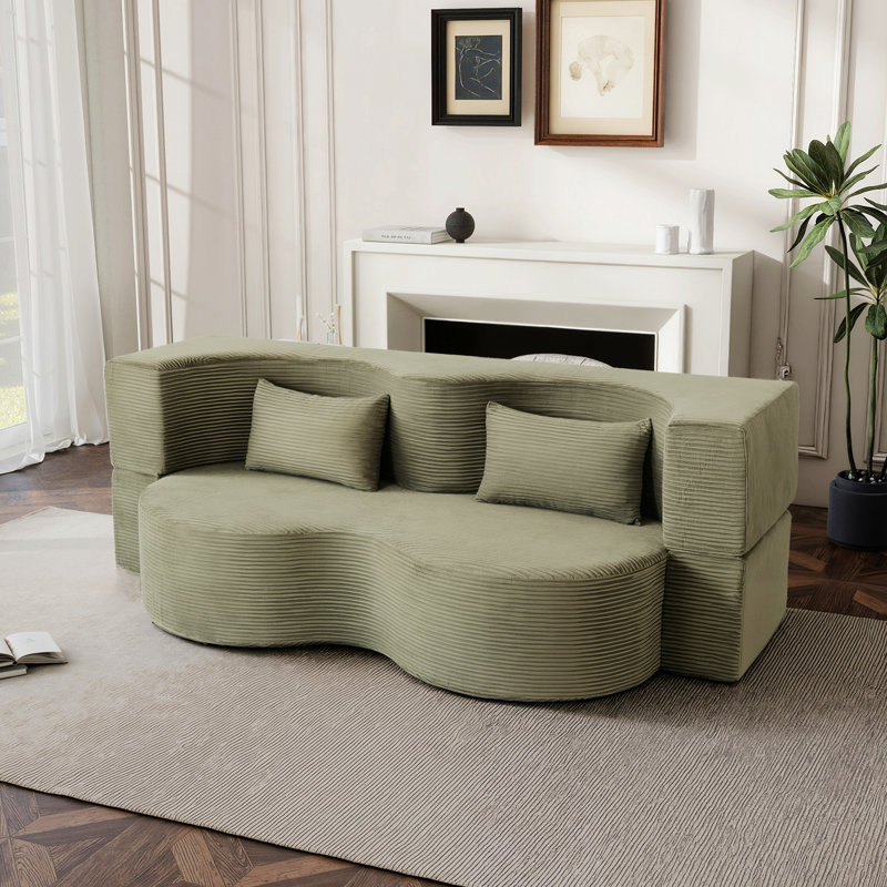 Upholstered 75.22 " Fabric Sleeper Sofa