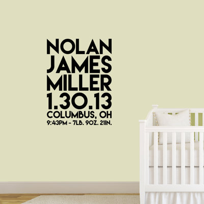 Text & Numbers Wall Decal