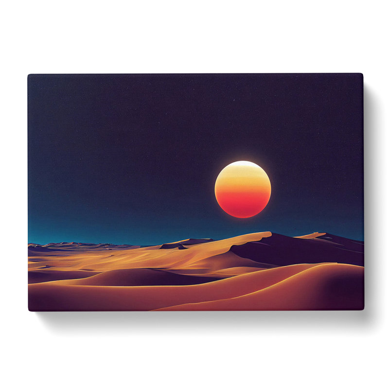 Pleasant Desert Sunset - Wrapped Canvas Print, 35cm H x 50cm W x 3cm D