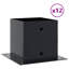 Base de poteau carré Vidaxl 12 pièces en acier galvanisé 2,80 x 2,80 po-113046103