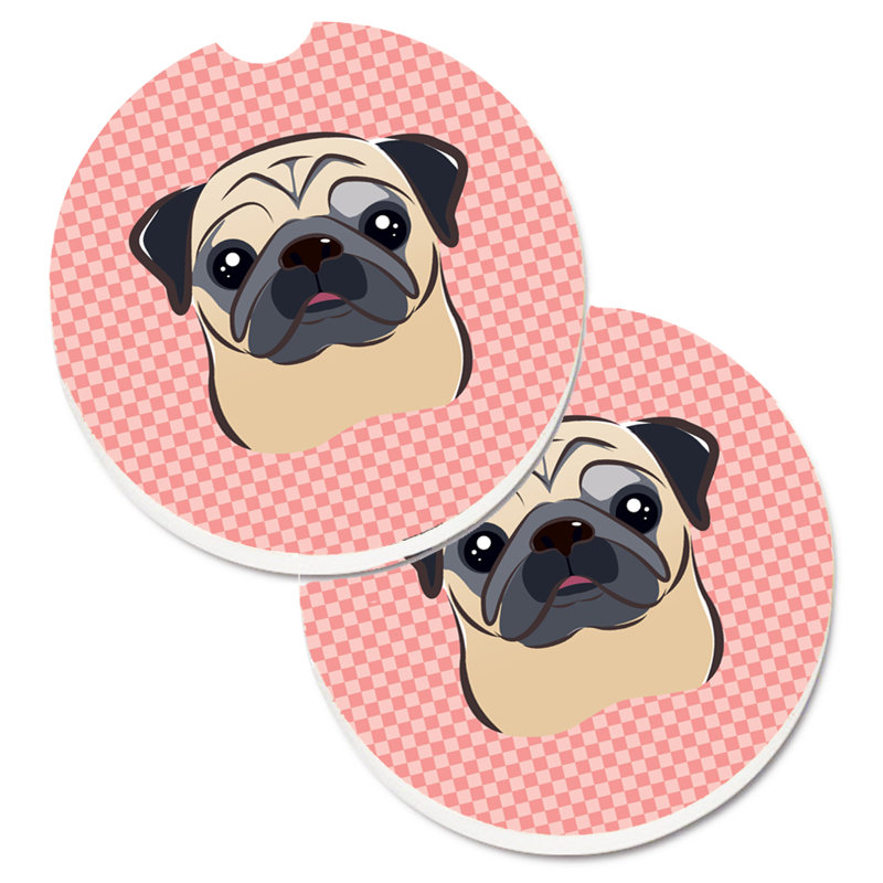 Sous-verre Retriever, Rose, Fug Pug