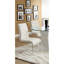 2 chaises d'appoint modernes rembourrées blanches, pieds en métal, utilisation de 2 chaises contemporaines avec pieds pour la salle à manger