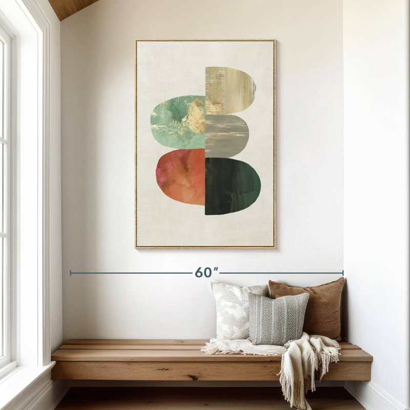 Evolving Energy, 31" x 46", Floating Frame Natural Wood