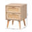 Willumsen 2-Drawer Nightstand in Oak Brown Finish, 21.7'' H X 15.7'' W X 15.7'' D