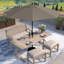 Parasol de marché en aluminium 9 pi avec manivelle et inclinaison Pacifica-1171970964